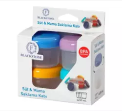 Набір контейнерів для дитячого харчування 4 шт по 50 мл пластик Набір контейнерів для дитячого харчування 4 шт по 50 мл пластик