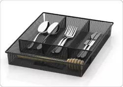 Лоток для приборів металевий, чорний Tekno-tel MG071 Лоток для приборів металевий, чорний Tekno-tel MG071