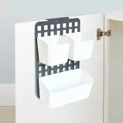 50842 Органайзер навісний на 3 кошика (1великий+2малих)11x25x36 см, пластик 50842 Органайзер навісний на 3 кошика (1великий+2малих)11x25x36 см, пластик