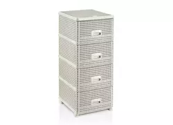 8515 Комод пластиковий 4-секційний, айвори 8515 Комод пластиковий 4-секційний, айвори