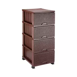 Комод на 4 шухляди Elif Plastik В'ЯЗКА (U298) Комод на 4 шухляди Elif Plastik В'ЯЗКА (U298)