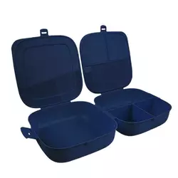 Ланч-бокс з кришкою 14,5x15x9,5 см, пластик, синій, 81140 Ланч-бокс з кришкою 14,5x15x9,5 см, пластик, синій, 81140