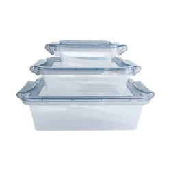 Набір контейнерів для зберігання Omak Plastik (81110) Набір контейнерів для зберігання Omak Plastik (81110)