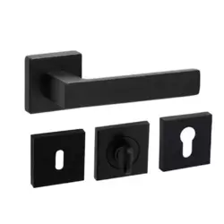 Ручка дверна ZIGANA чорна, квадратна розетка Guvenis Kapı Kolları (2106R) Ручка дверна ZIGANA чорна, квадратна розетка Guvenis Kapı Kolları (2106R)