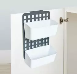 50841 Органайзер навісний (2 великих кошика) 11x25x36 см, пластик 50841 Органайзер навісний (2 великих кошика) 11x25x36 см, пластик