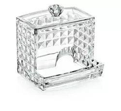 FT-025 Контейнер під ватні палички Diamond 8,8*10,5*6 см, прозорий, пластик FT-025 Контейнер під ватні палички Diamond 8,8*10,5*6 см, прозорий, пластик