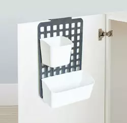 Органайзер навісній з 2 кошиками (малий+великий) 11x25x36 см, пластик, 50829 Органайзер навісній з 2 кошиками (малий+великий) 11x25x36 см, пластик, 50829