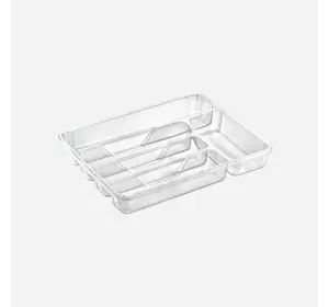Лоток для столових приладів Великий "СТЕП"-пластик (14006) прозорий Лоток для столових приладів Великий "СТЕП"-пластик (14006) прозорий