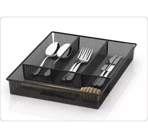 Лоток для приборів металевий, чорний Tekno-tel MG071 Лоток для приборів металевий, чорний Tekno-tel MG071