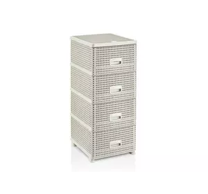 8515 Комод пластиковий 4-секційний, айвори 8515 Комод пластиковий 4-секційний, айвори