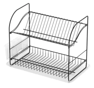 Сушка-стійка для посуду чорний Tekno-tel (КВ002) Сушка-стійка для посуду чорний Tekno-tel (КВ002)