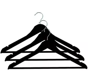 Набір з трьох вішалок пластикових WOOD LIKE FT-051 Набір з трьох вішалок пластикових WOOD LIKE FT-051