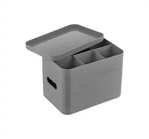 Органайзер для косметики дворівневий з кришкою OKYANUS (OKY-673) Органайзер для косметики дворівневий з кришкою OKYANUS (OKY-673)