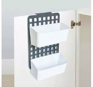 50841 Органайзер навісний (2 великих кошика) 11x25x36 см, пластик 50841 Органайзер навісний (2 великих кошика) 11x25x36 см, пластик