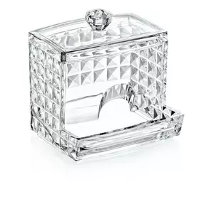FT-025 Контейнер під ватні палички Diamond 8,8*10,5*6 см, прозорий, пластик FT-025 Контейнер під ватні палички Diamond 8,8*10,5*6 см, прозорий, пластик
