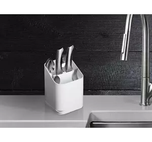 Настільний тримач для приборів,  110*120*170мм, білий, EP-910 Настільний тримач для приборів,  110*120*170мм, білий, EP-910