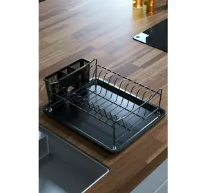 Сушка стійка для посуду чорний Tekno-tel (КВ014) Сушка стійка для посуду чорний Tekno-tel (КВ014)