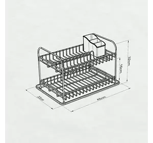 Сушка настільна хром Tekno-tel (КВ007) Сушка настільна хром Tekno-tel (КВ007)