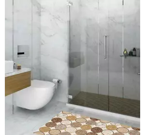 25102 Протиковзкий килимок  для ванної кімнати DecoBella 65*200 см гума